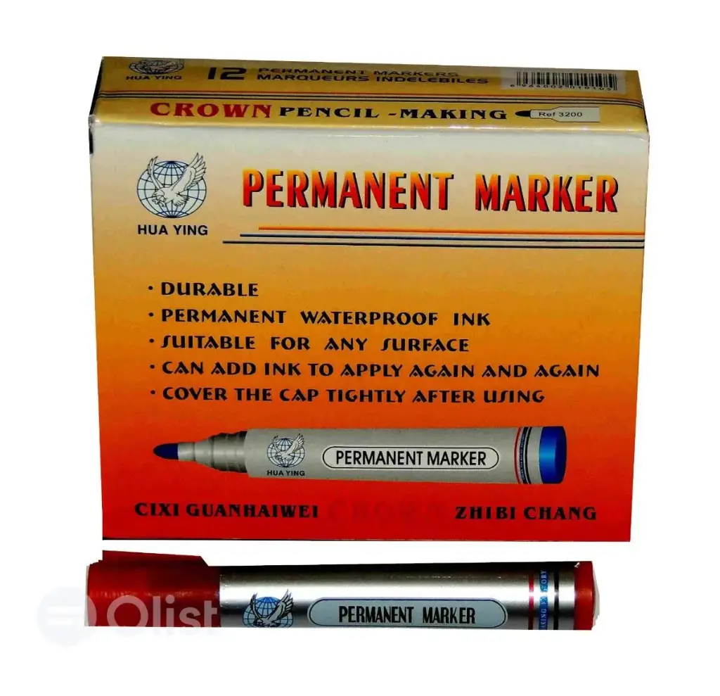 Marker pisak permanentny budowlany czarny wodoodporny okrągły 1szt 