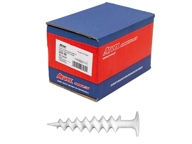 Kołek ślimakowy do styropianu 25x50mm ARVEX