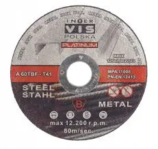 Tarcza do szlifierki do cięcia metalu INTER-VIS ECO 125x1,0mm