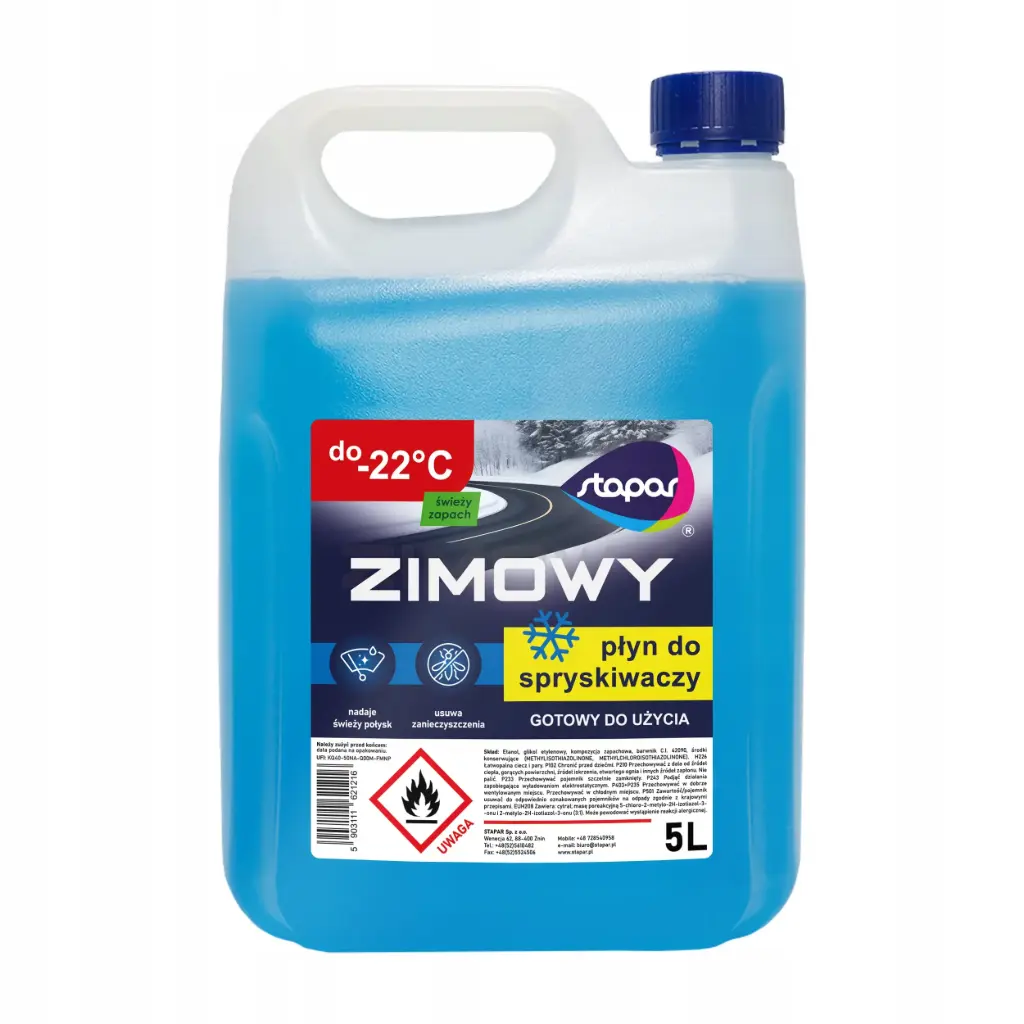 Płyn do spryskiwaczy 5 l zimowy Stapar